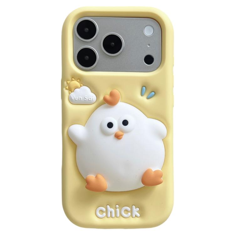 Pressable Chick Silicone Phone Case, For iPhone 17 Pro Max, For iPhone 17 Pro, For iPhone 17
