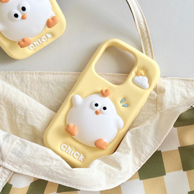 Pressable Chick Silicone Phone Case, For iPhone 17 Pro Max, For iPhone 17 Pro, For iPhone 17