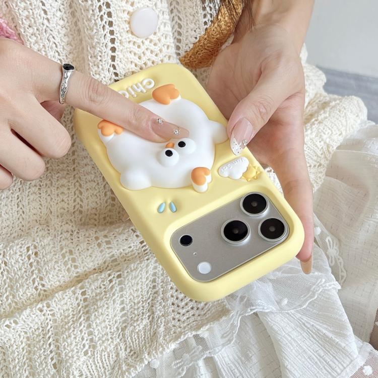Pressable Chick Silicone Phone Case, For iPhone 17 Pro Max, For iPhone 17 Pro, For iPhone 17