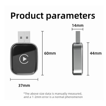 2 in 1 Car mini Smart Box Bluetooth5.4+WiFi6 Wireless Android Auto CarPlay Adapter, ZYD-TAB0P