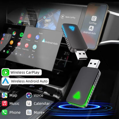 2 in 1 Car mini Smart Box Wired to Wireless Android Auto CarPlay Adapter, ZYD-B113