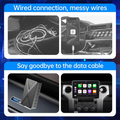 2 in 1 Car mini Smart Box Wired to Wireless 5.8GHz+2.4GHz Android Auto CarPlay Adapter, ZYD-TAB0F