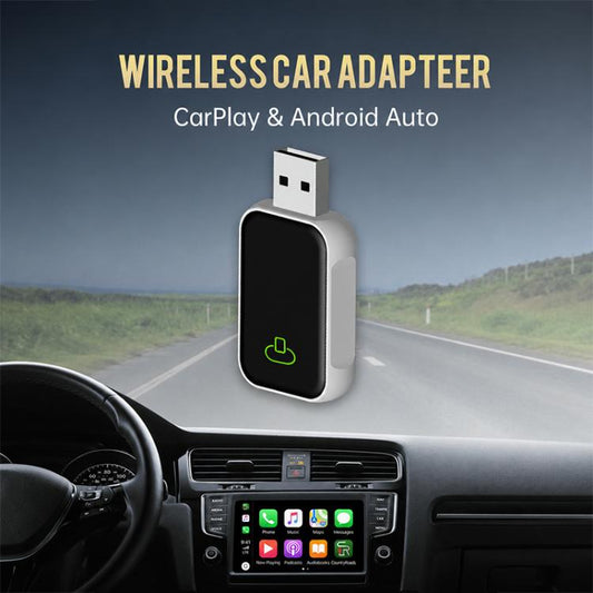 2 in 1 Car mini Smart Box BT5.4+WiFi Wireless Android Auto CarPlay Adapter, ZYD-TAB0E