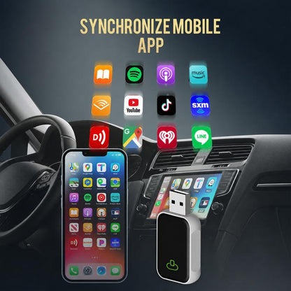 2 in 1 Car mini Smart Box BT5.4+WiFi Wireless Android Auto CarPlay Adapter, ZYD-TAB0E