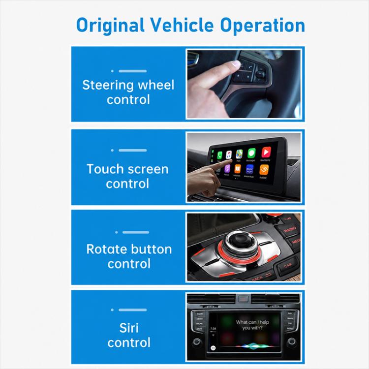 2 in 1 Car mini Smart Box 5.8GHz+2.4GHz Wireless Android Auto CarPlay Adapter, ZYD-TAB0A