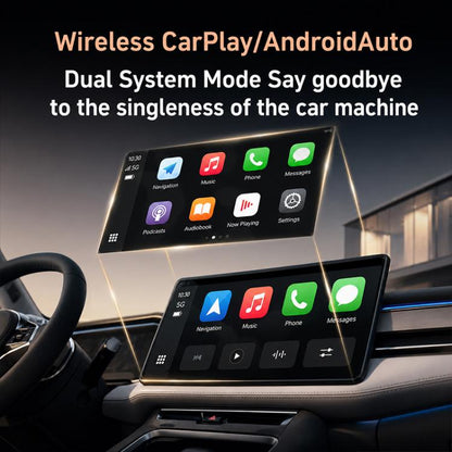 2 in 1 Car mini Smart Box BT4.2+5.8GHz Wireless Android Auto CarPlay Adapter, ZYD-B44