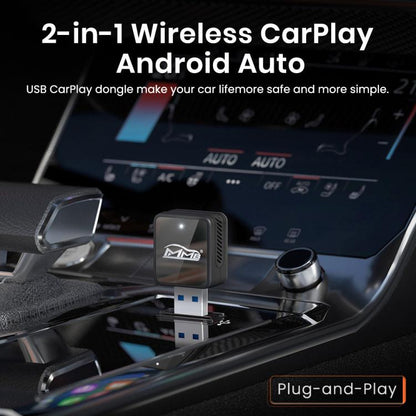 MMB CP-1 2 in 1 Car mini Smart Box Wired to Wireless Android Auto CarPlay Adapter, CP-1