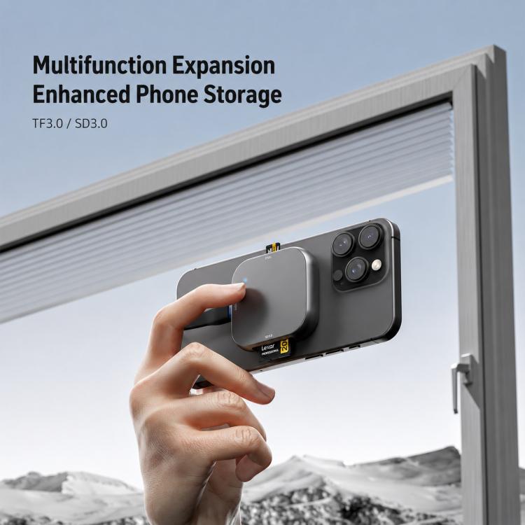 M.2 2230 NVMe SSD Magnetic Portable Hard Drive Enclosure, Card Reader No PD, Round PD100W, Square PD100W