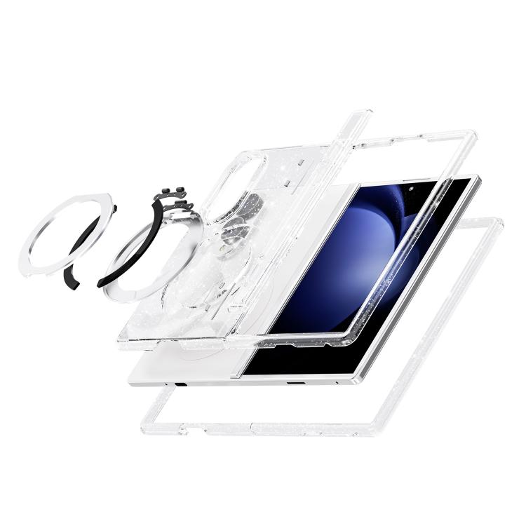 Terminator Style Glitter Powder Magnetic Holder Phone Case, For Galaxy Z Fold8 5G, For Galaxy Z Fold8 Ultra 5G, For Galaxy Z Flip8 5G