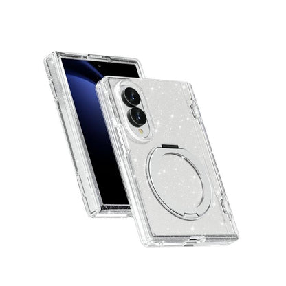 Terminator Style Glitter Powder Magnetic Holder Phone Case, For Galaxy Z Fold8 5G, For Galaxy Z Fold8 Ultra 5G, For Galaxy Z Flip8 5G