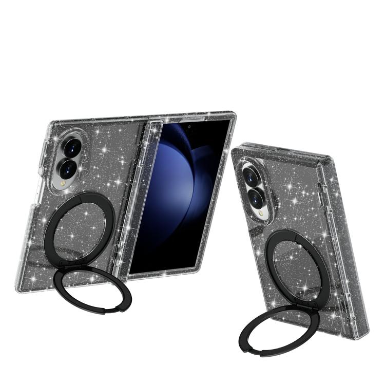 Terminator Style Glitter Powder Magnetic Holder Phone Case, For Galaxy Z Fold8 5G, For Galaxy Z Fold8 Ultra 5G, For Galaxy Z Flip8 5G