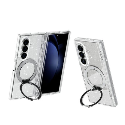 Terminator Style Glitter Powder Magnetic Holder Phone Case, For Galaxy Z Fold8 5G, For Galaxy Z Fold8 Ultra 5G, For Galaxy Z Flip8 5G