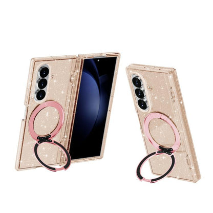 Terminator Style Glitter Powder Magnetic Holder Phone Case, For Galaxy Z Fold8 5G, For Galaxy Z Fold8 Ultra 5G, For Galaxy Z Flip8 5G
