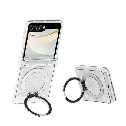 Terminator Style Glitter Powder Magnetic Holder Phone Case, For Galaxy Z Fold8 5G, For Galaxy Z Fold8 Ultra 5G, For Galaxy Z Flip8 5G