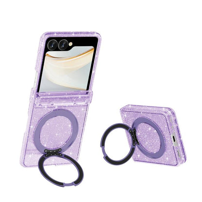 Terminator Style Glitter Powder Magnetic Holder Phone Case, For Galaxy Z Fold8 5G, For Galaxy Z Fold8 Ultra 5G, For Galaxy Z Flip8 5G