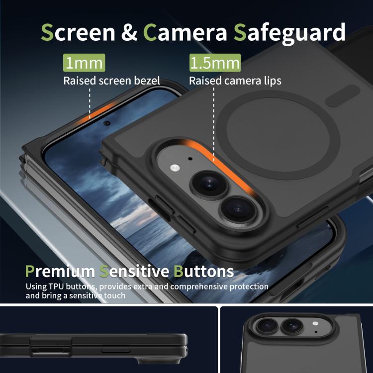 Skin Feel TPU Hybrid PC MagSafe Phone Case, For iPhone Fold