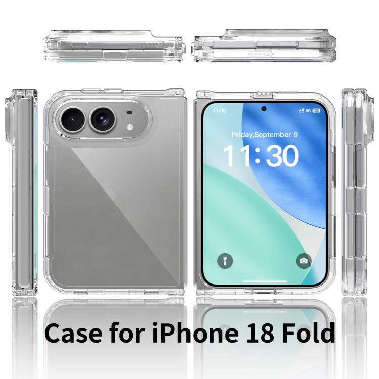 Acrylic Scratch-proof Transparent Phone Case, For iPhone Fold