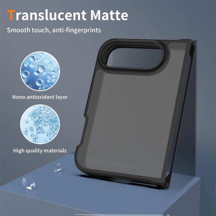 Skin Feel Contrast Color TPU Hybrid PC Phone Case, For iPhone Fold