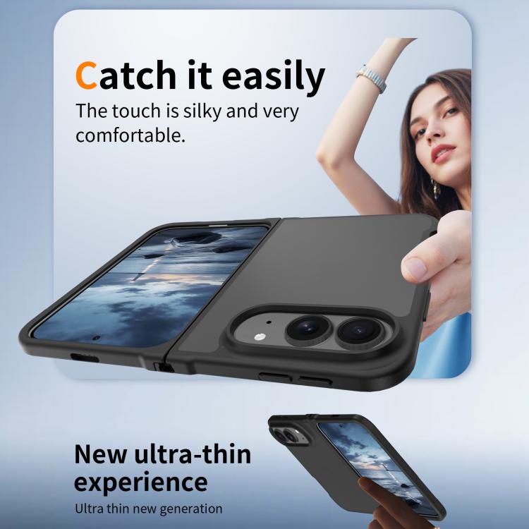 Skin Feel Contrast Color TPU Hybrid PC Phone Case, For iPhone Fold