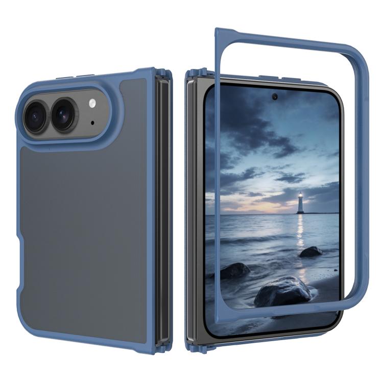 Skin Feel Contrast Color TPU Hybrid PC Phone Case, For iPhone Fold
