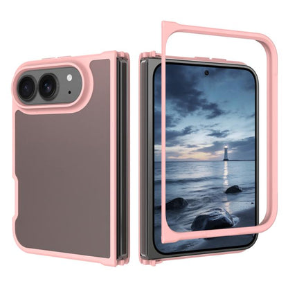 Skin Feel Contrast Color TPU Hybrid PC Phone Case, For iPhone Fold