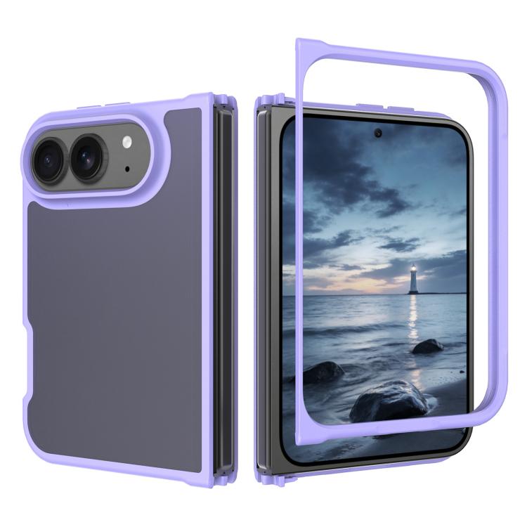 Skin Feel Contrast Color TPU Hybrid PC Phone Case, For iPhone Fold