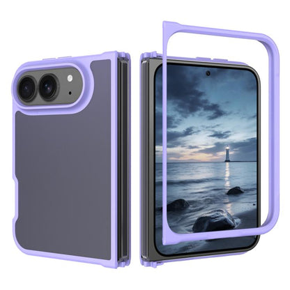 Skin Feel Contrast Color TPU Hybrid PC Phone Case, For iPhone Fold