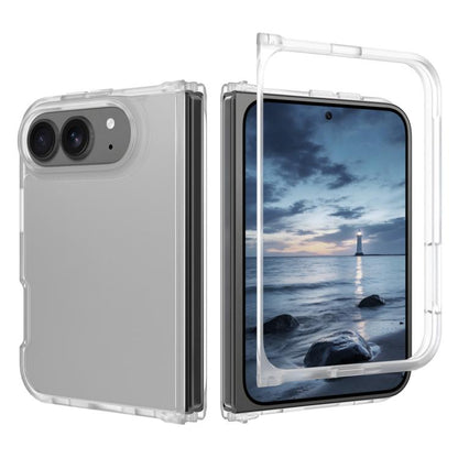 Skin Feel Contrast Color TPU Hybrid PC Phone Case, For iPhone Fold