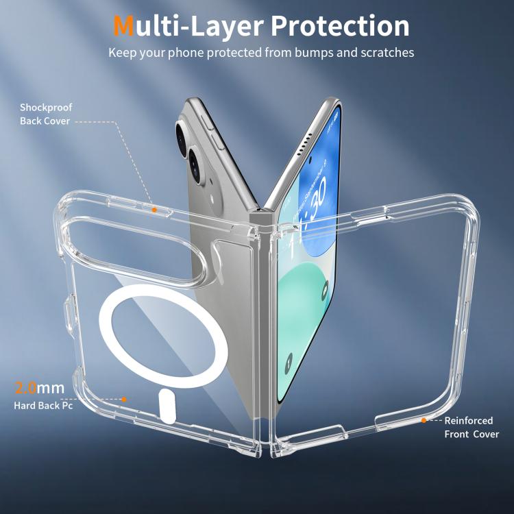 Scratch-proof Transparent Magnetic Phone Case, For iPhone Fold
