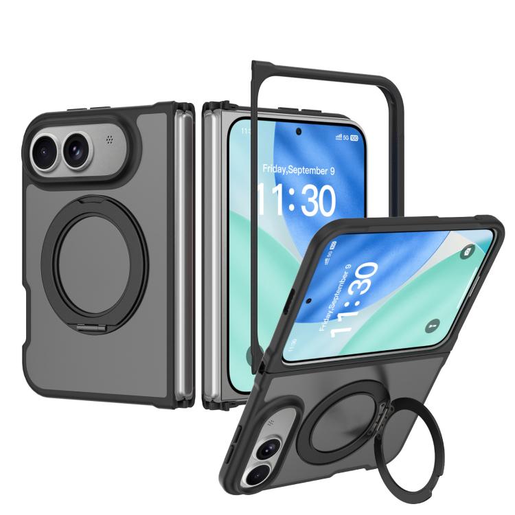 Skin Feel Rotating Holder Magnetic Phone Case, For iPhone Fold