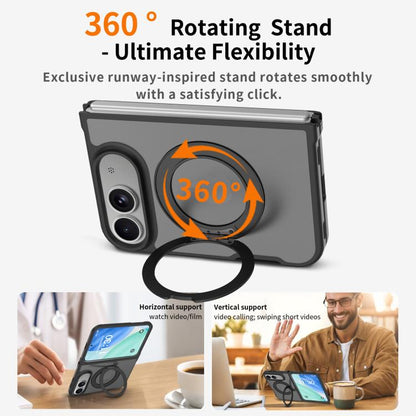 Skin Feel Rotating Holder Magnetic Phone Case, For iPhone Fold