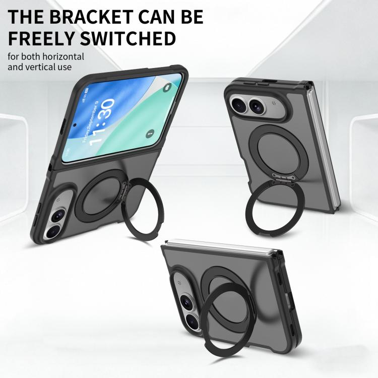 Skin Feel Rotating Holder Magnetic Phone Case, For iPhone Fold