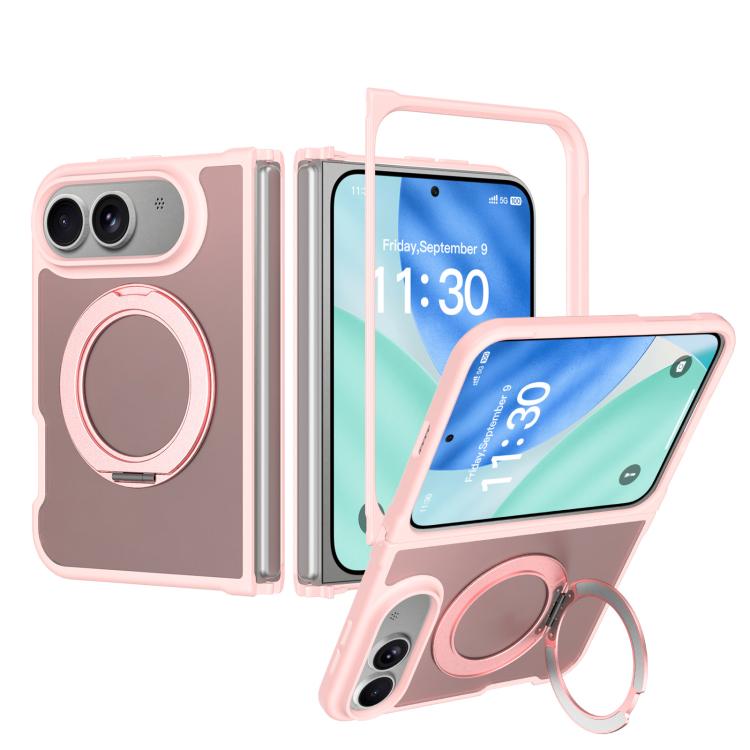 Skin Feel Rotating Holder Magnetic Phone Case, For iPhone Fold