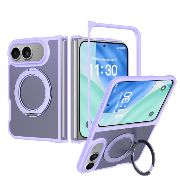 Skin Feel Rotating Holder Magnetic Phone Case, For iPhone Fold