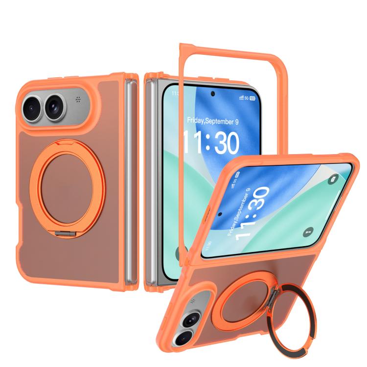 Skin Feel Rotating Holder Magnetic Phone Case, For iPhone Fold