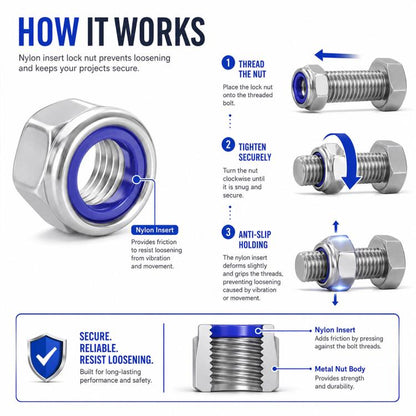Anti-Slip Hexagonal Nut Plug 150PCS, M4-M6
