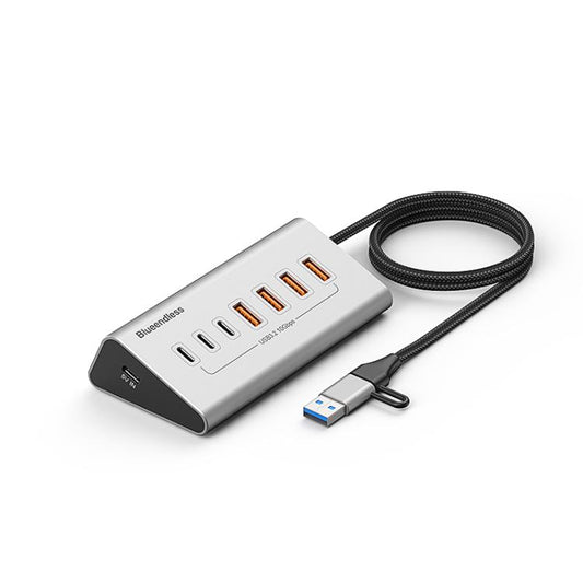 Blueendless Type-C / USB-C 2 in 1 Port Multifunctional HUB Docking Station AU Plug, 7 Ports Hub, 10 Ports Hub