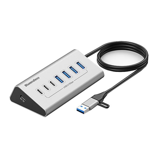 Blueendless Type-C / USB-C 2 in 1 Multifunctional HUB Docking Station AU Plug, 7 Ports Hub, 10 Ports Hub