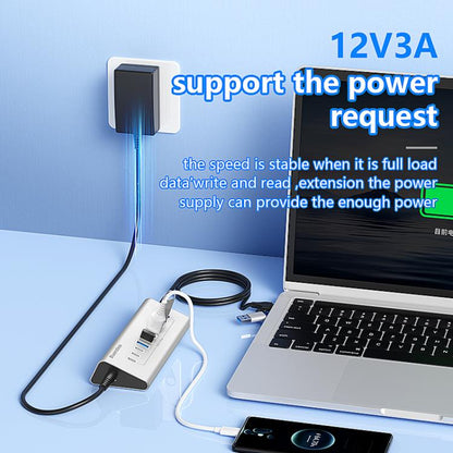 Blueendless Type-C / USB-C 2 in 1 Multifunctional HUB Docking Station AU Plug, 7 Ports Hub, 10 Ports Hub