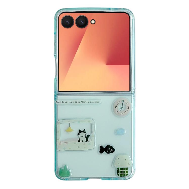 Clear TPU Cartoon Animal Phone Case, For Galaxy Z Flip8 5G, For Galaxy Z Flip7 5G