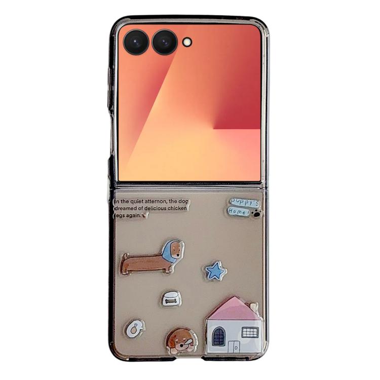 Clear TPU Cartoon Animal Phone Case, For Galaxy Z Flip8 5G, For Galaxy Z Flip7 5G