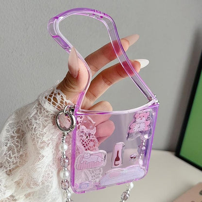 Clear TPU Cartoon Animal Phone Case, For Galaxy Z Flip8 5G, For Galaxy Z Flip7 5G