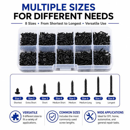 M2 Phillips Self-tapping Screw 400 PCS /  Set, M2 400 PCS / Set