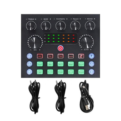 S8 Multi-functional Professional Live Streaming Sound Card Audio Mixer, S8