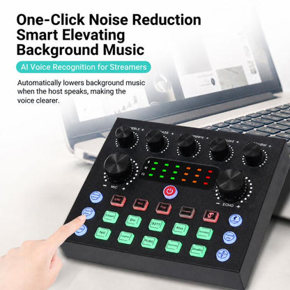 S8 Multi-functional Professional Live Streaming Sound Card Audio Mixer, S8