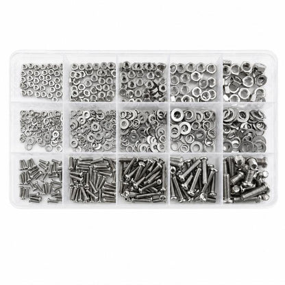 M2-M5 Hexagonal Nuts and Bolts 640PCS / Set, M2-M5 640PCS