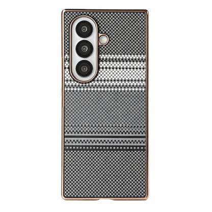 Rainbow Kevlar-Plaid Magnetic PC Integrated Film Phone Case, For Galaxy Z Fold8 Ultra 5G, For Galaxy Z Fold7 5G, For Galaxy Z Fold6 5G, For Galaxy Z Fold5, For Galaxy Z Fold4, For Galaxy Z Fold3 5G