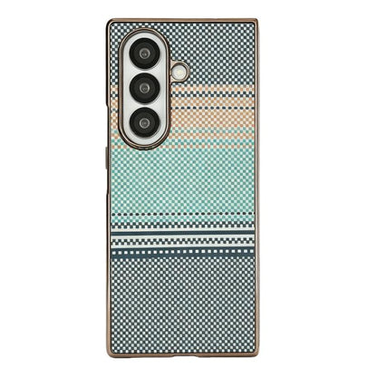 Rainbow Kevlar-Plaid Magnetic PC Integrated Film Phone Case, For Galaxy Z Fold8 Ultra 5G, For Galaxy Z Fold7 5G, For Galaxy Z Fold6 5G, For Galaxy Z Fold5, For Galaxy Z Fold4, For Galaxy Z Fold3 5G