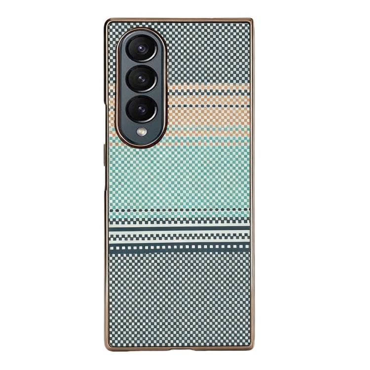 Rainbow Kevlar-Plaid Magnetic PC Integrated Film Phone Case, For Galaxy Z Fold8 Ultra 5G, For Galaxy Z Fold7 5G, For Galaxy Z Fold6 5G, For Galaxy Z Fold5, For Galaxy Z Fold4, For Galaxy Z Fold3 5G