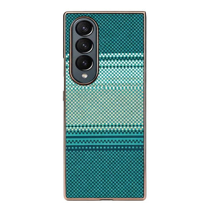 Rainbow Kevlar-Plaid Magnetic PC Integrated Film Phone Case, For Galaxy Z Fold8 Ultra 5G, For Galaxy Z Fold7 5G, For Galaxy Z Fold6 5G, For Galaxy Z Fold5, For Galaxy Z Fold4, For Galaxy Z Fold3 5G
